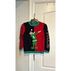 33 Degrees Christmas dapping elf ugly sweater youth sz S